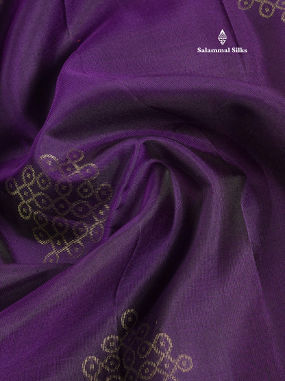 Maroon Kolam Design Kanjivaram Pure Soft Silk Saree With Gold Zari Border