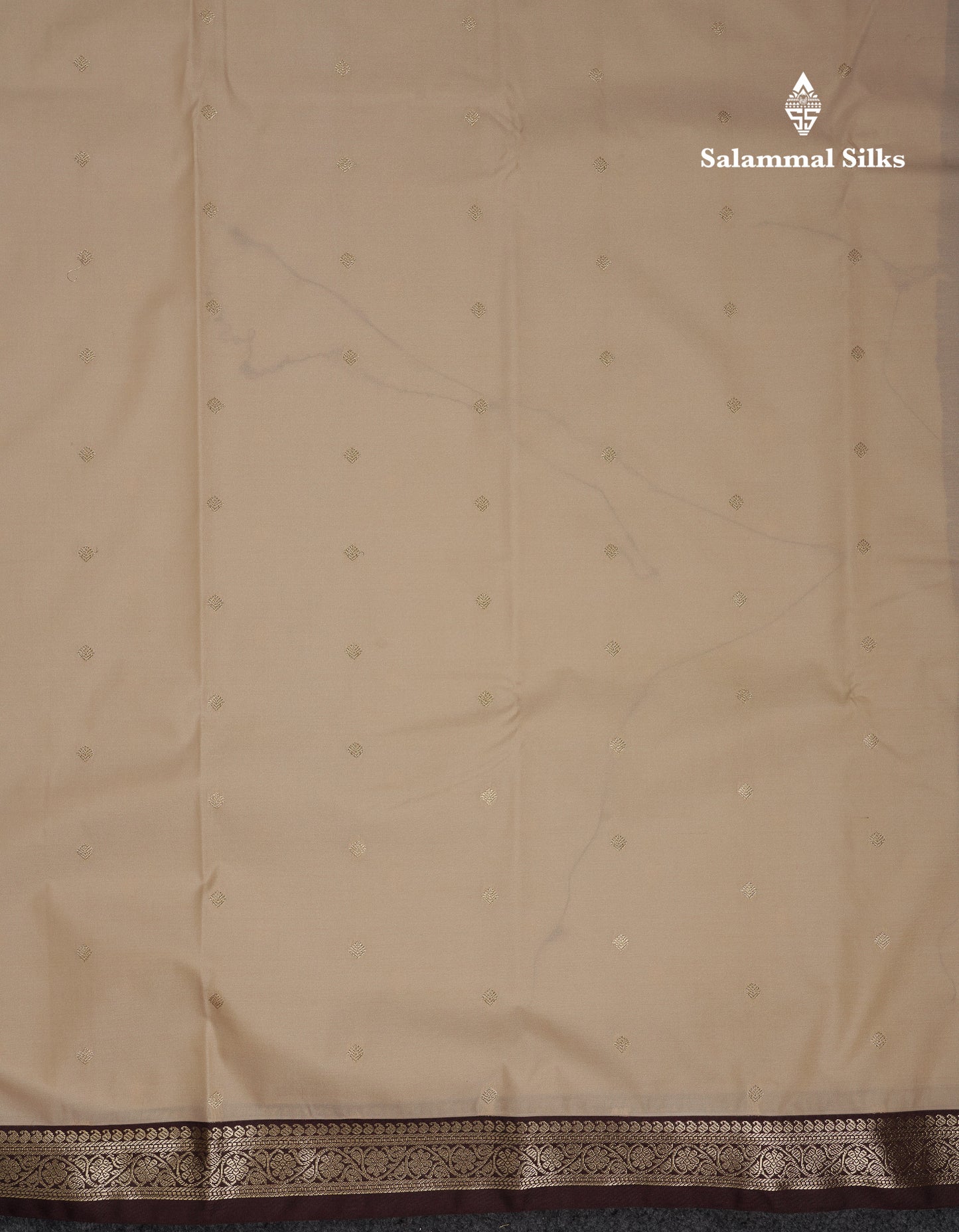 Beautiful Peacock Green Semi Silk Saree With Contrast Dark Brown Traditional Small Border