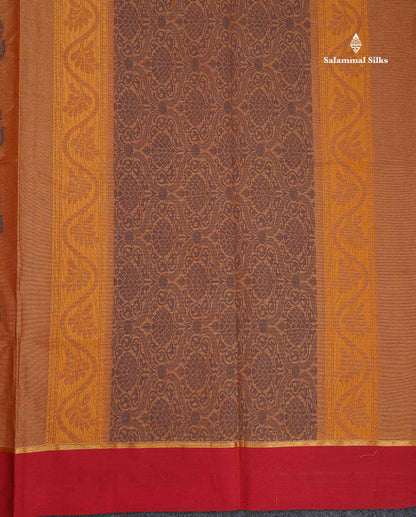 Pure Cotton Saree - Dual Tone Pink Colour Body Thread Work Butta With Pink Plain Border
