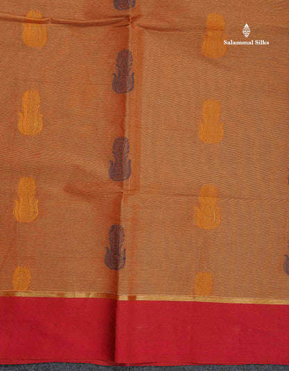 Pure Cotton Saree - Dual Tone Pink Colour Body Thread Work Butta With Pink Plain Border