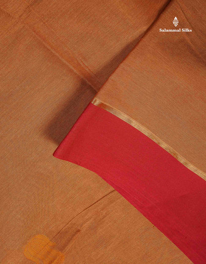 Pure Cotton Saree - Dual Tone Pink Colour Body Thread Work Butta With Pink Plain Border