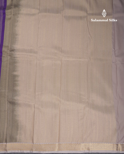 Beautiful Magenta Semi Silk Saree With Contrast Cream Sandal Traditional Small Border