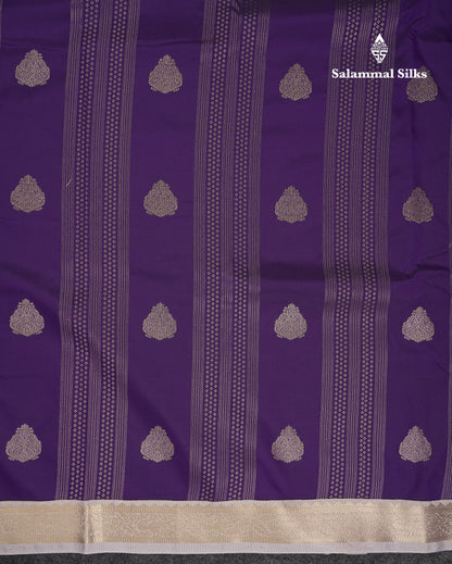 Beautiful Magenta Semi Silk Saree With Contrast Cream Sandal Traditional Small Border