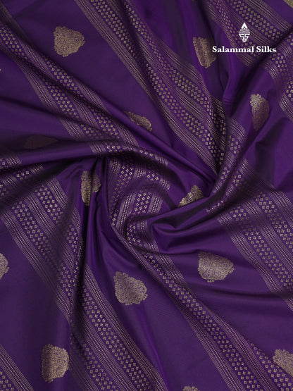 Beautiful Magenta Semi Silk Saree With Contrast Cream Sandal Traditional Small Border