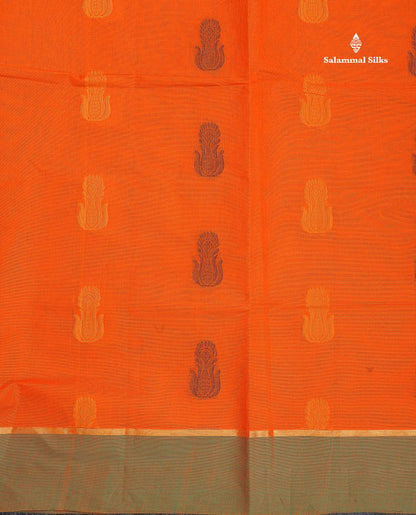 Pure Cotton Saree - Dual Tone Pink Colour Body Thread Work Butta With Pink Plain Border