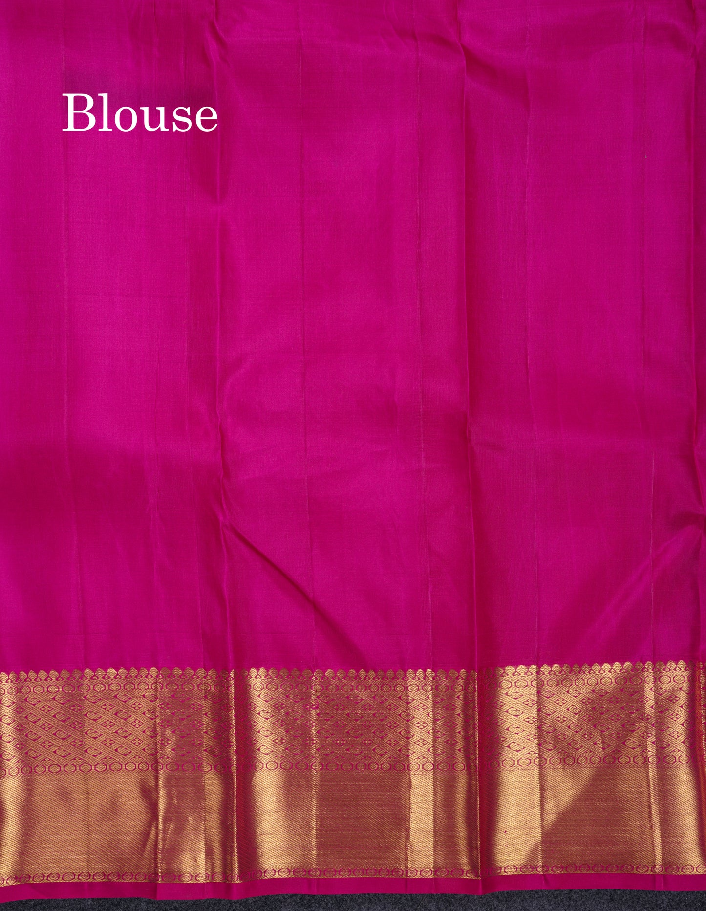 Beautiful Half White Pure Kanjivaram Silk Saree With Contrast Rani Pink Blouse