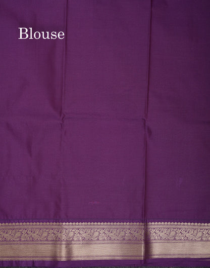 Beautiful Rexona Semi Silk Saree With Contrast Dark Purple Traditional Medium Border