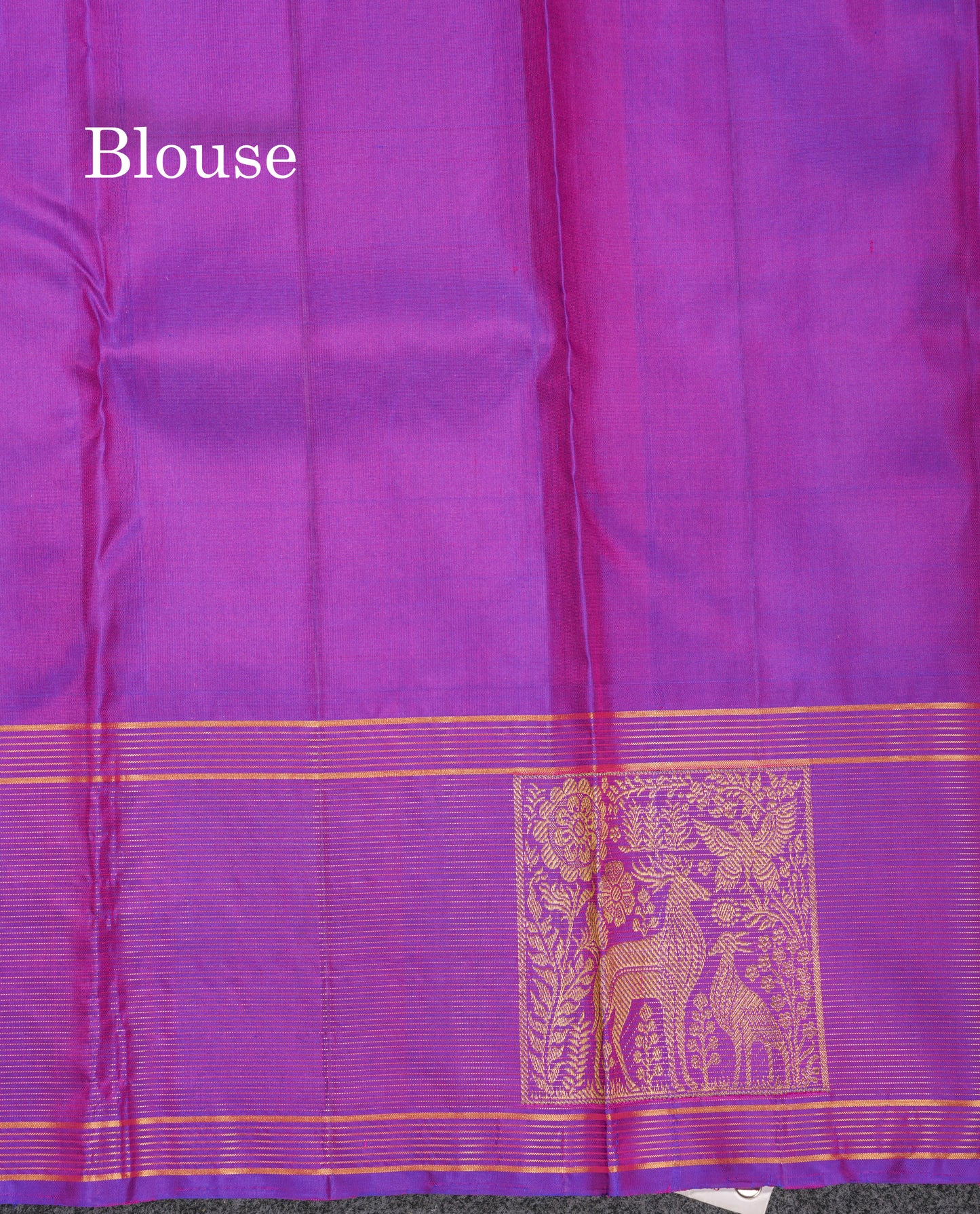 Dual Tone Pink Pure Kanjivaram Silk Saree With Contrast Vadamalli Vaira Oosi Border