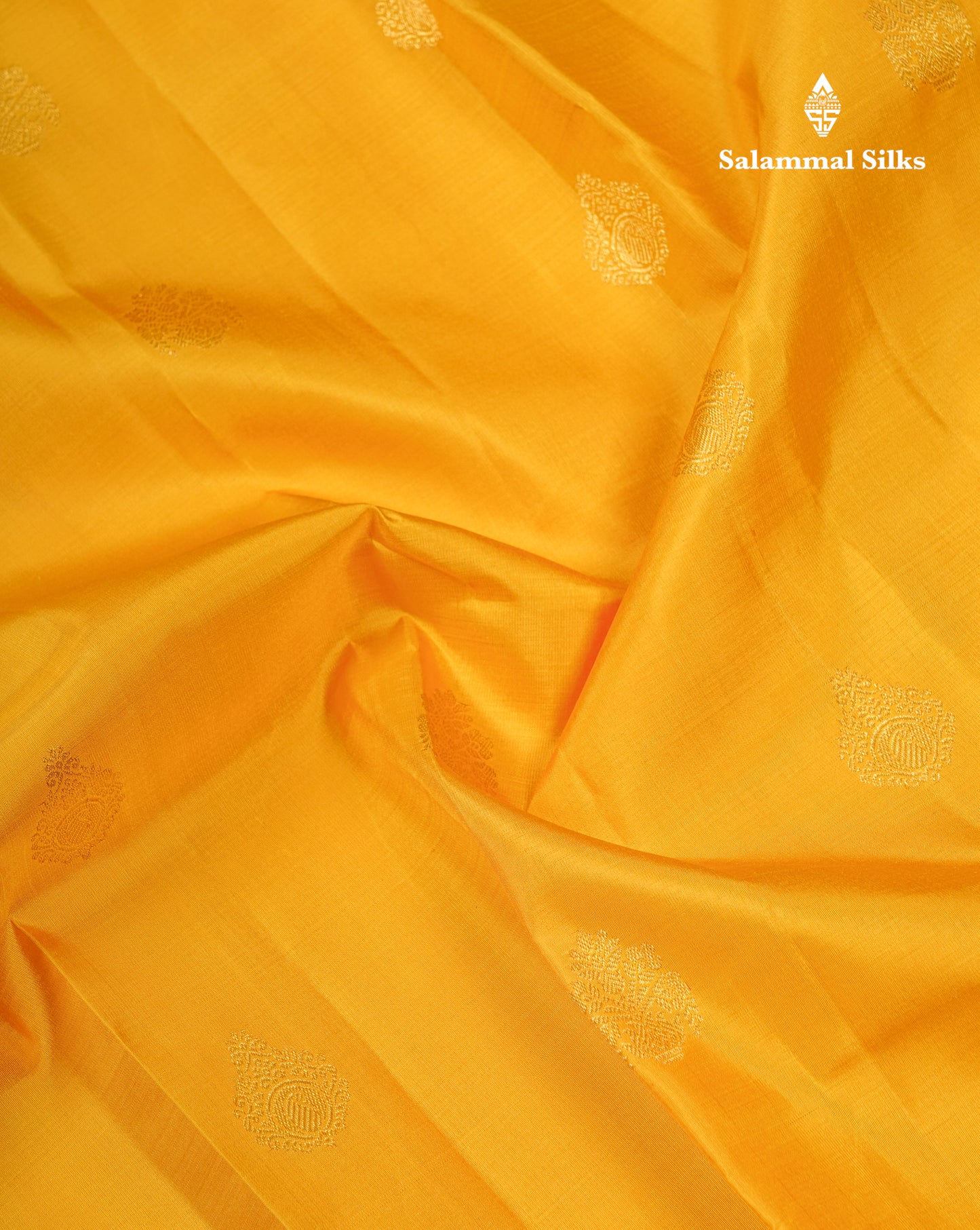 Korvai Yellow Pure Kanjivaram Silk Saree With Contrast Rexona Green Evening Morning Border