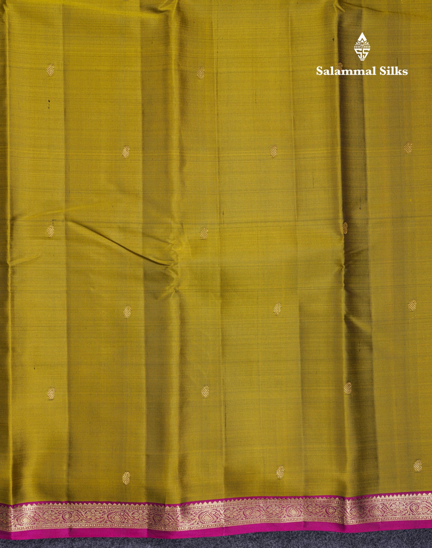 Beautiful Dual Tone Manthulir Green Pure Kanjivaram Silk Saree With Contrast Rani Pink Traditional Small Border