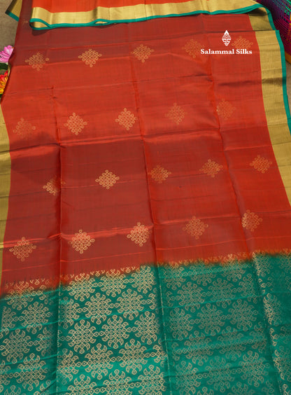 Maroon Kolam Design Kanjivaram Pure Soft Silk Saree With Gold Zari Border