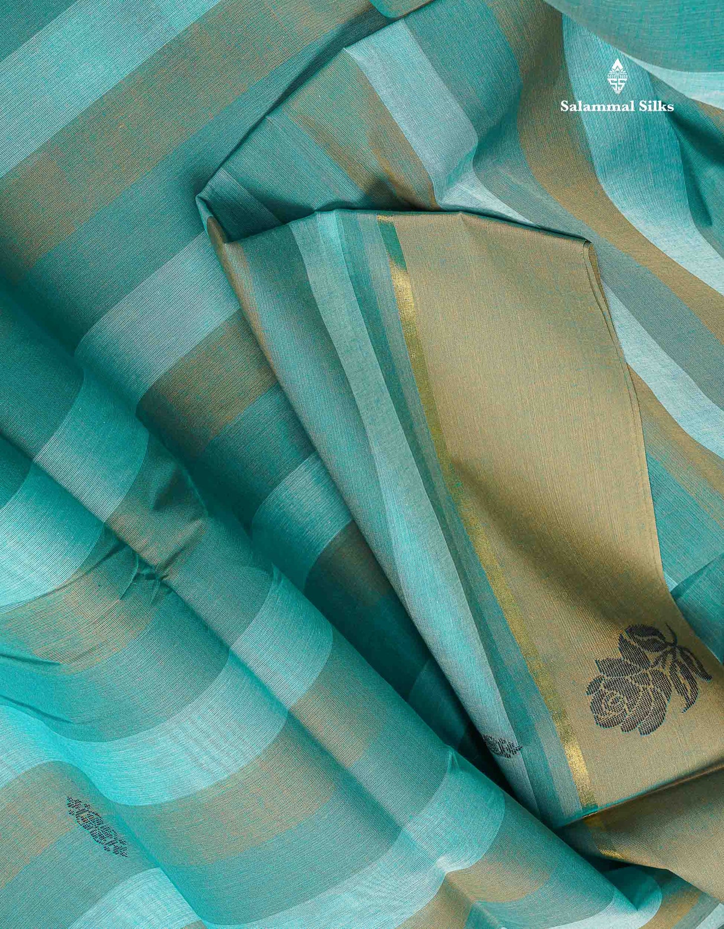 Pure Cotton Saree - Multicolour Body Thread Butta With Fancy Border