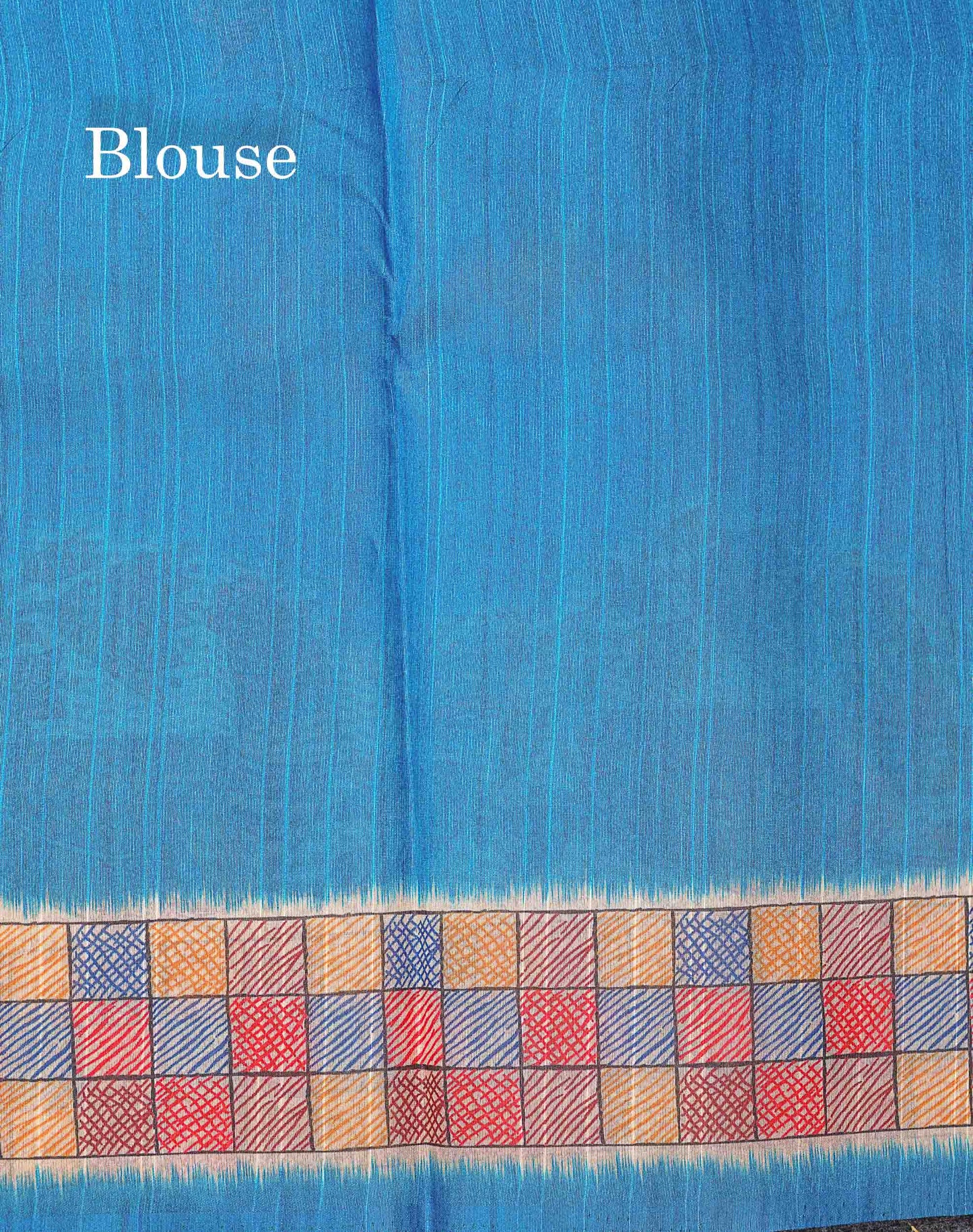 Beautiful Ramar Blue Semi Tussar Fancy Saree With Blouse