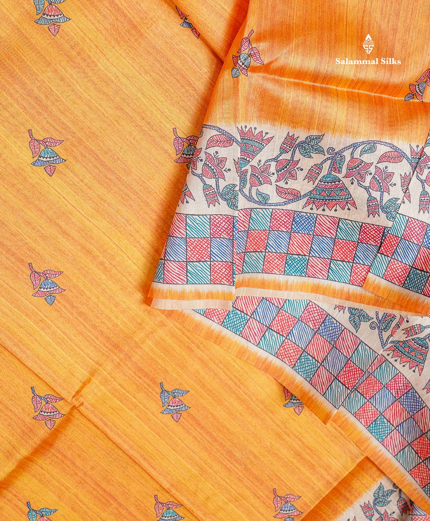 Beautiful Ramar Blue Semi Tussar Fancy Saree With Blouse