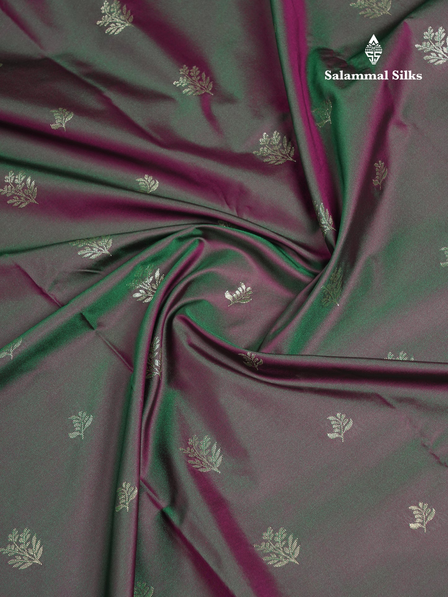 Beautiful Dual Tone Bottle Green Semi Silk Saree With Contrast Baby Pink Traditional Border
