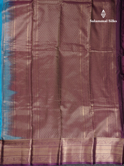 Beautiful Dual Tone Bottle Green Semi Silk Saree With Contrast Baby Pink Traditional Border