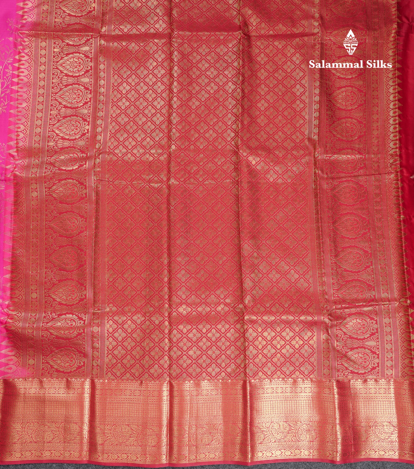 Beautiful Pink Semi Silk Saree With Contrast Maroon Traditional Border