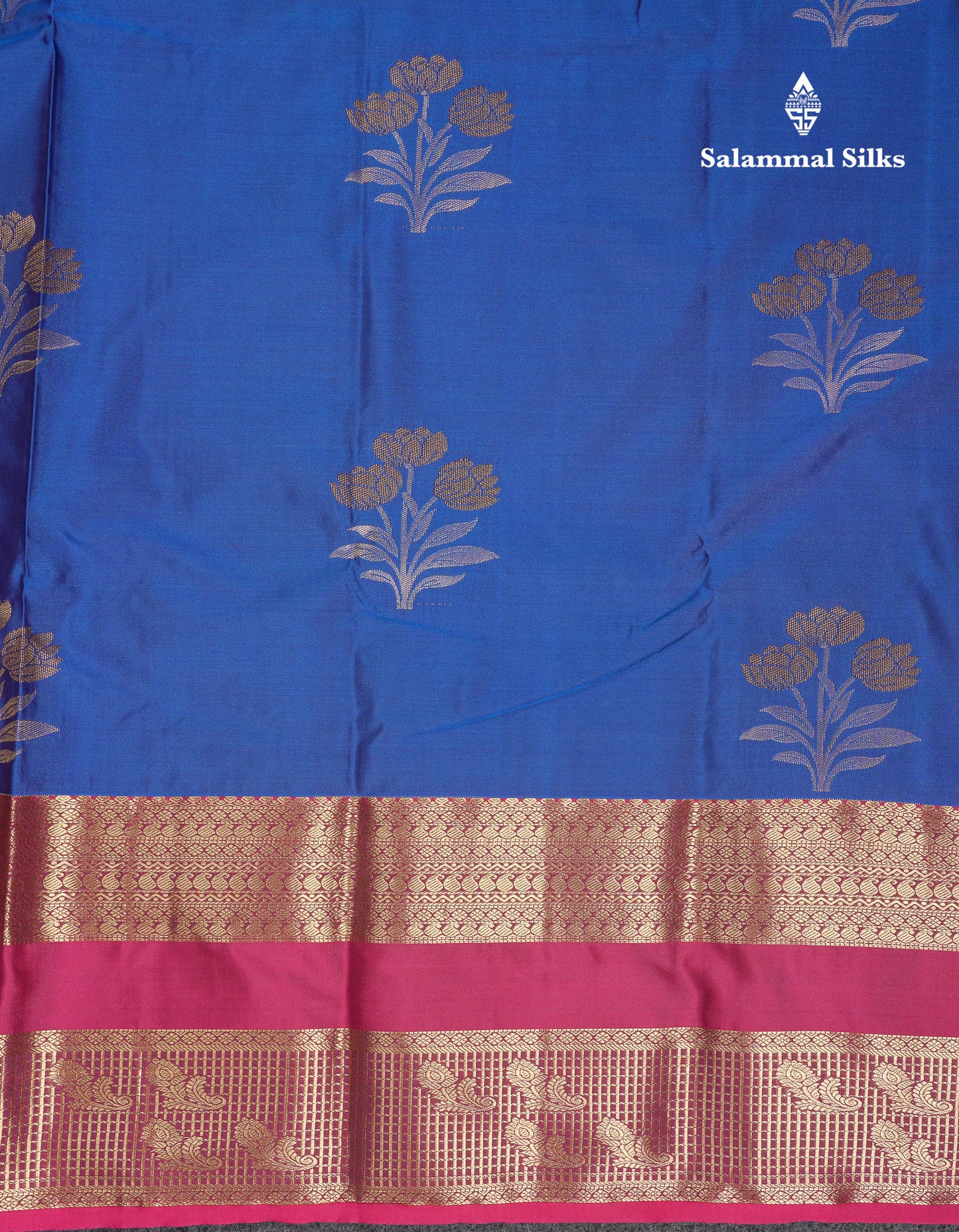 Beautiful Blue Semi Silk Saree With Contrast Dual Tone Maroon Traditional Evening Morning Border