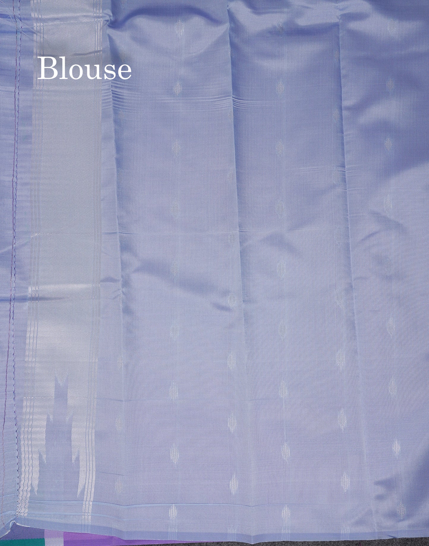 Beautiful Light Purple Malli Mogu Butta Semi Silk Saree With Traditional Temple Border