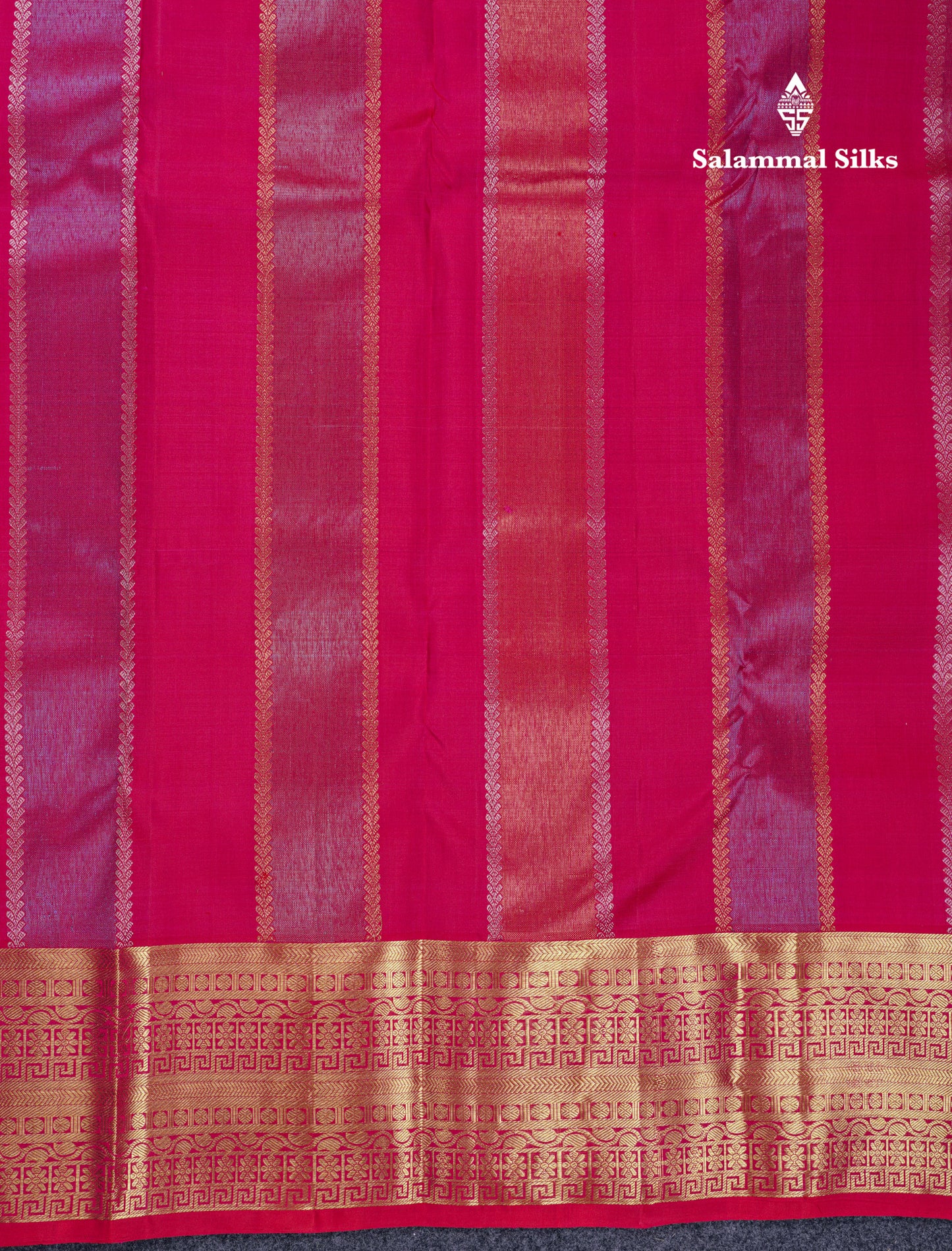 Beautiful Dual Tone Rani Pink Fancy Pure Kanjivaram Silk Saree With Traditional Border