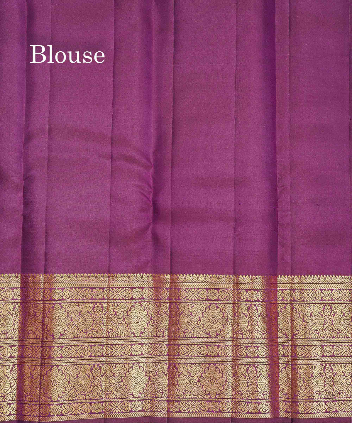 Pure Kanjivaram Silk Saree - Magenta Colour Body Checks With Butta & Traditional Border