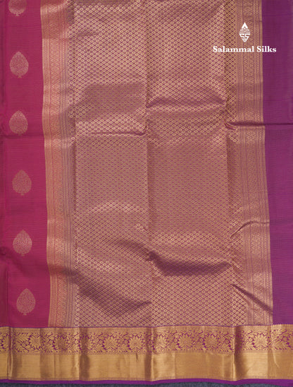 Pink Vaira Oosi With Butta Puremix Silk Saree With Contrast Vadamalli Traditional Border