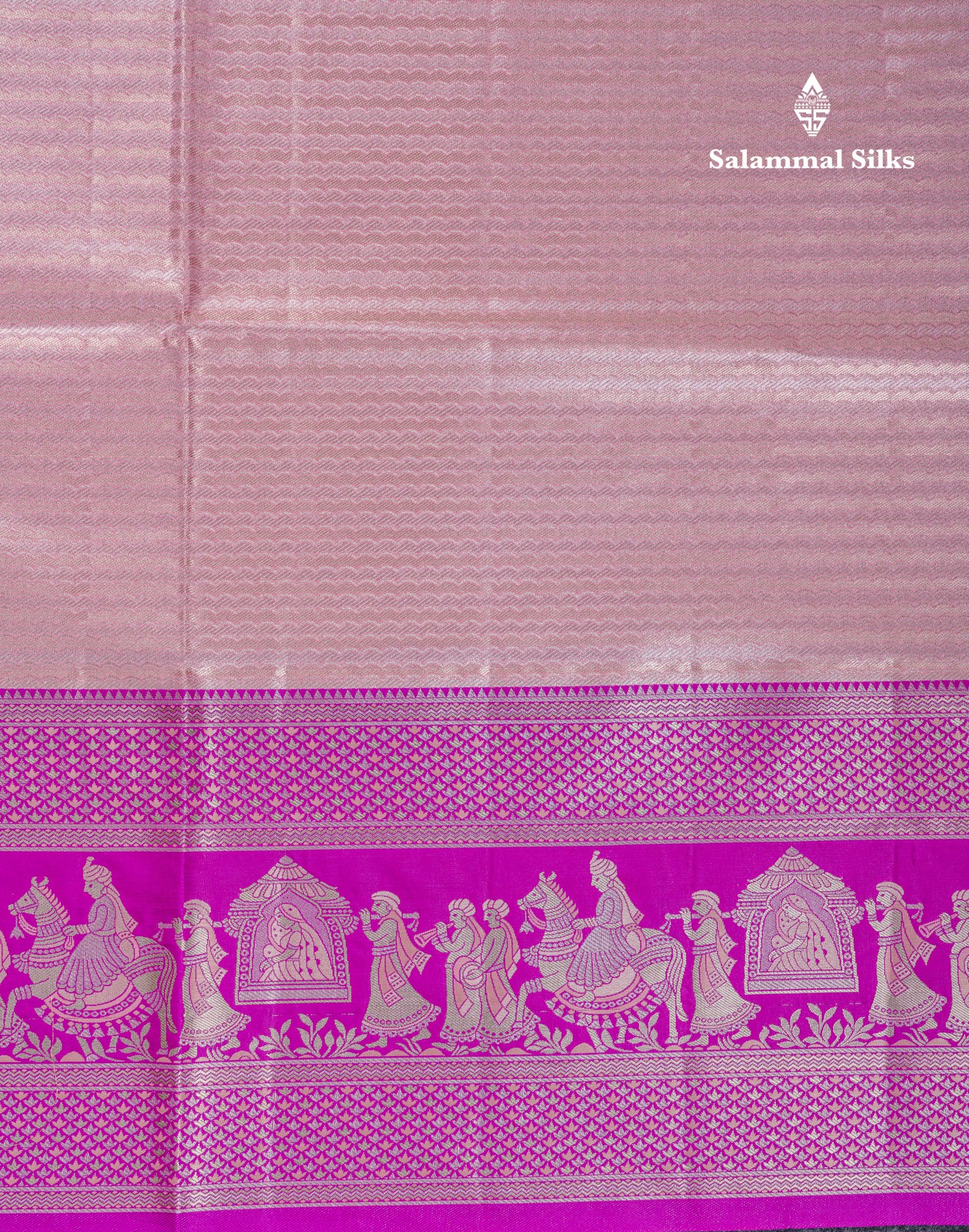 Beautiful Baby Pink Tissue Silk Mix Saree With Contrast Vadamalli Traditional Pallaku Evening Morning Border