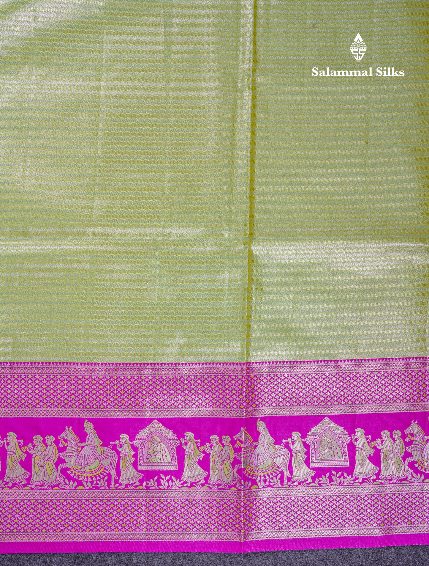 Beautiful Baby Pink Tissue Silk Mix Saree With Contrast Vadamalli Traditional Pallaku Evening Morning Border