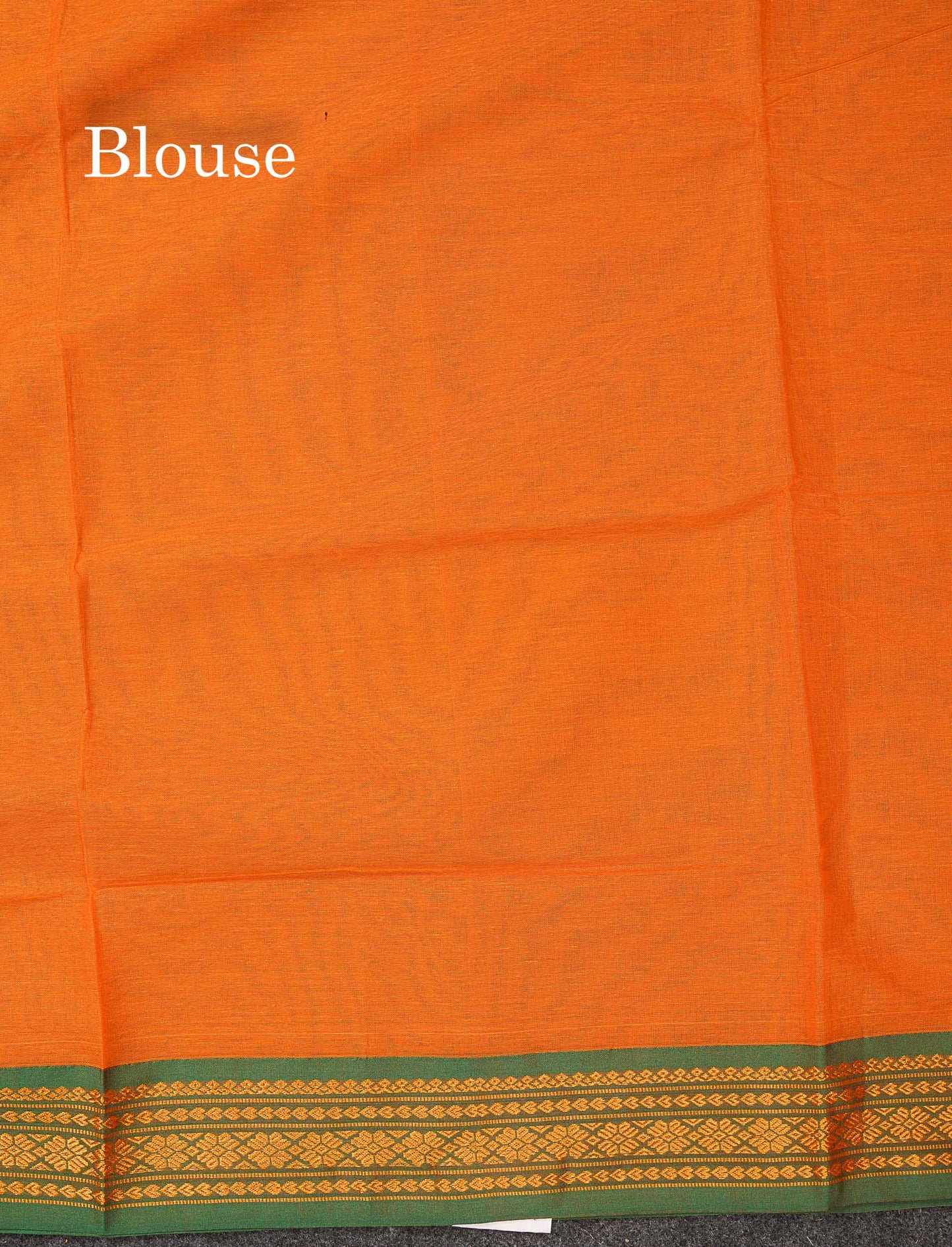 Beautiful Mango Yellow Plain Pure Cotton Saree With Contrast Dual Tone Green Traditional Border