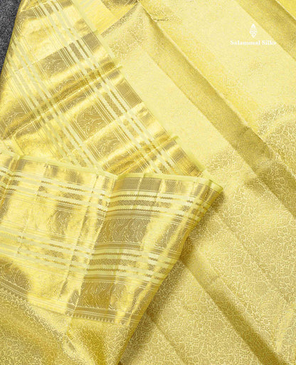 Bridal Pure Kanjivaram Silk Saree - Pista Green Colour Body With Traditional Long Border