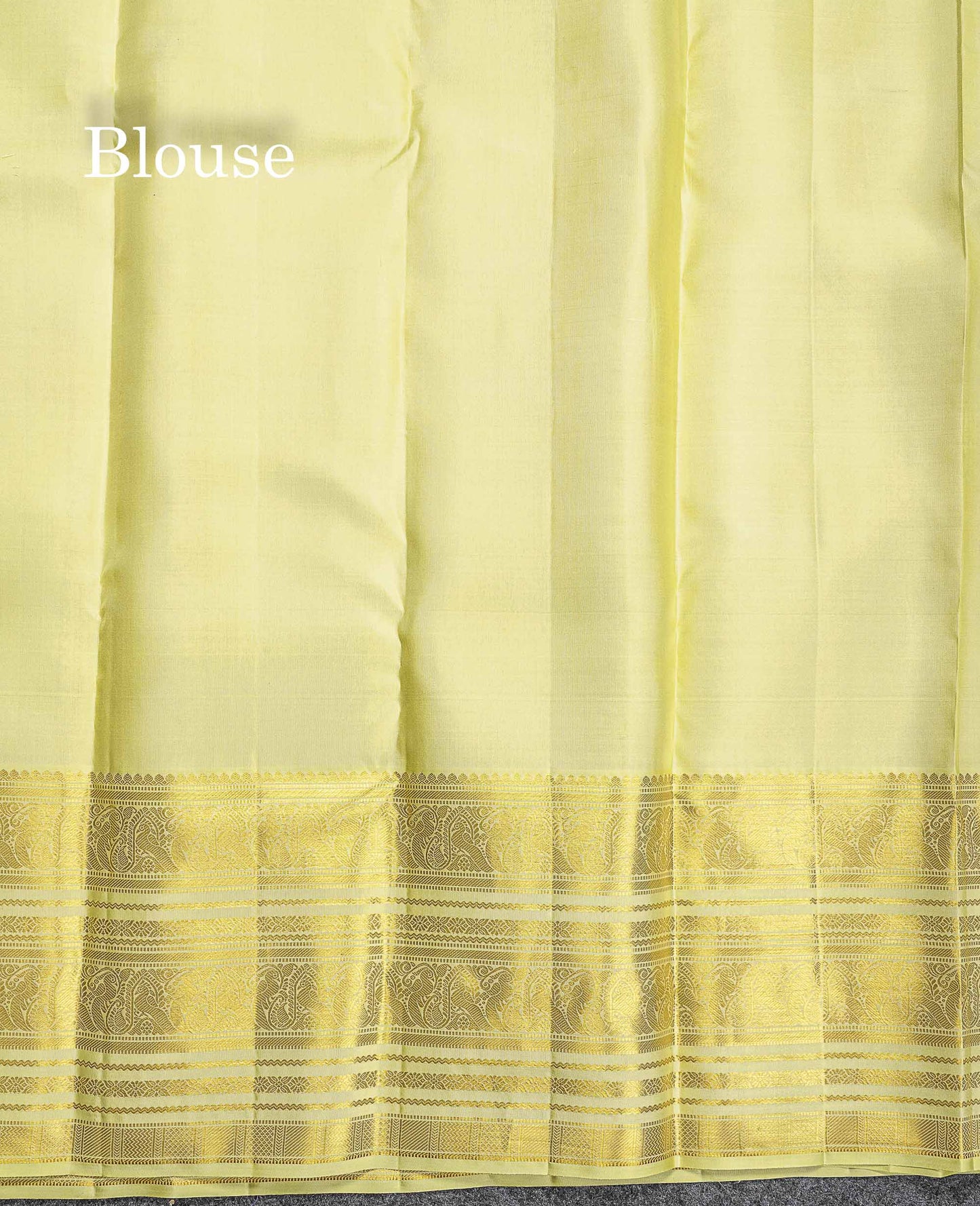 Bridal Pure Kanjivaram Silk Saree - Pista Green Colour Body With Traditional Long Border