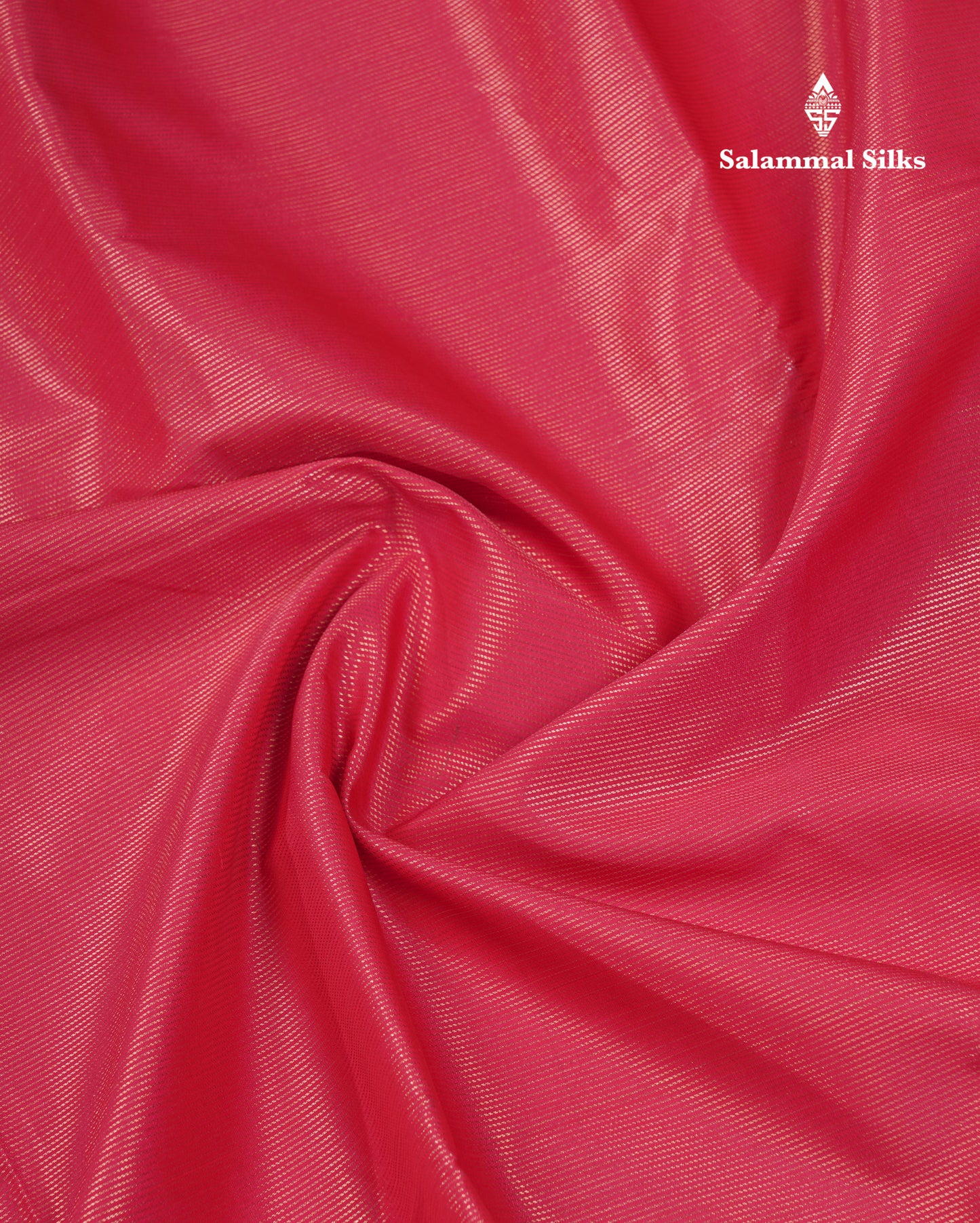 Dual Tone Reddish Pink Vairaoosi Lines Semi Silk Saree With Contrast Ramar Blue Border