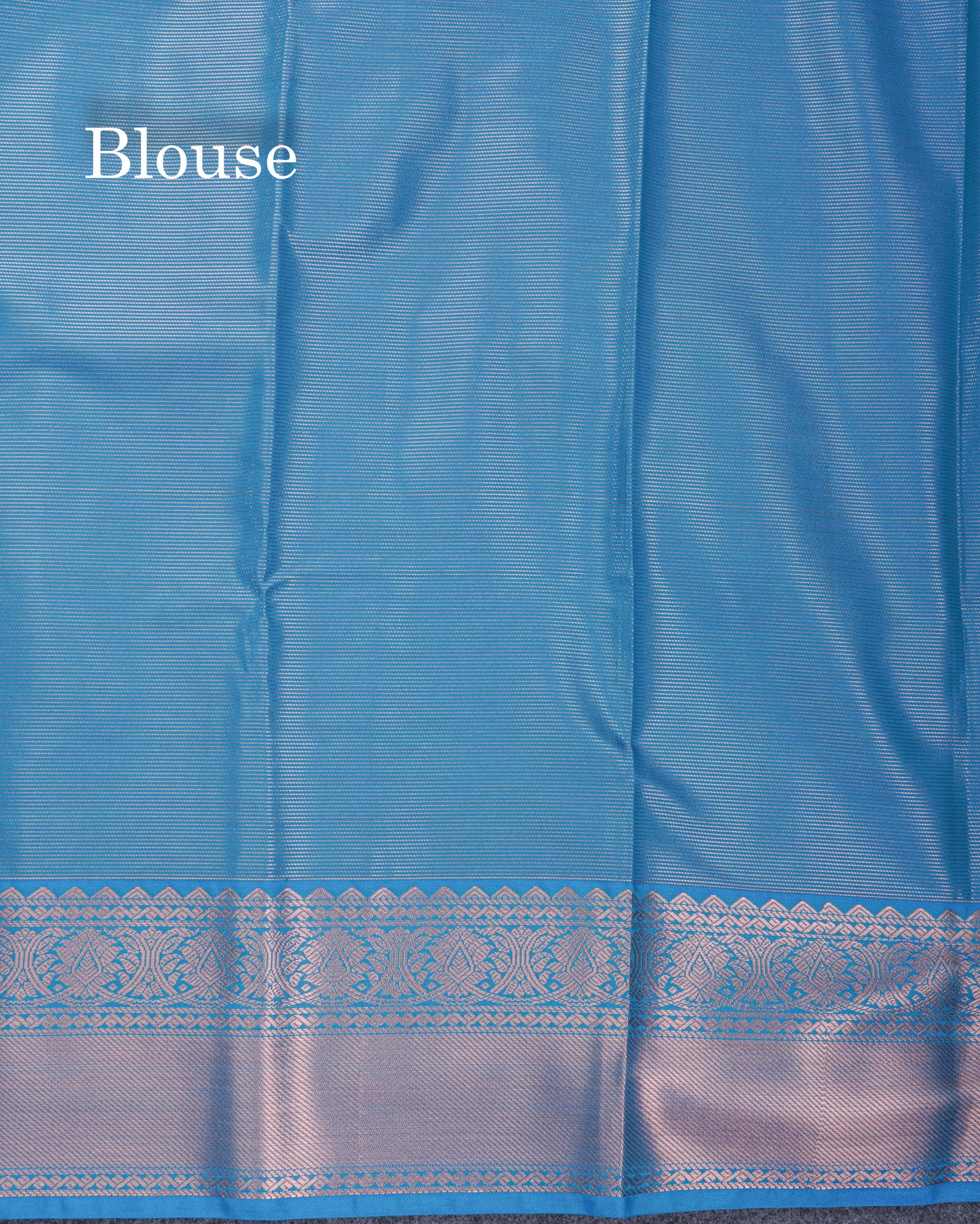 Dual Tone Reddish Pink Vairaoosi Lines Semi Silk Saree With Contrast Ramar Blue Border