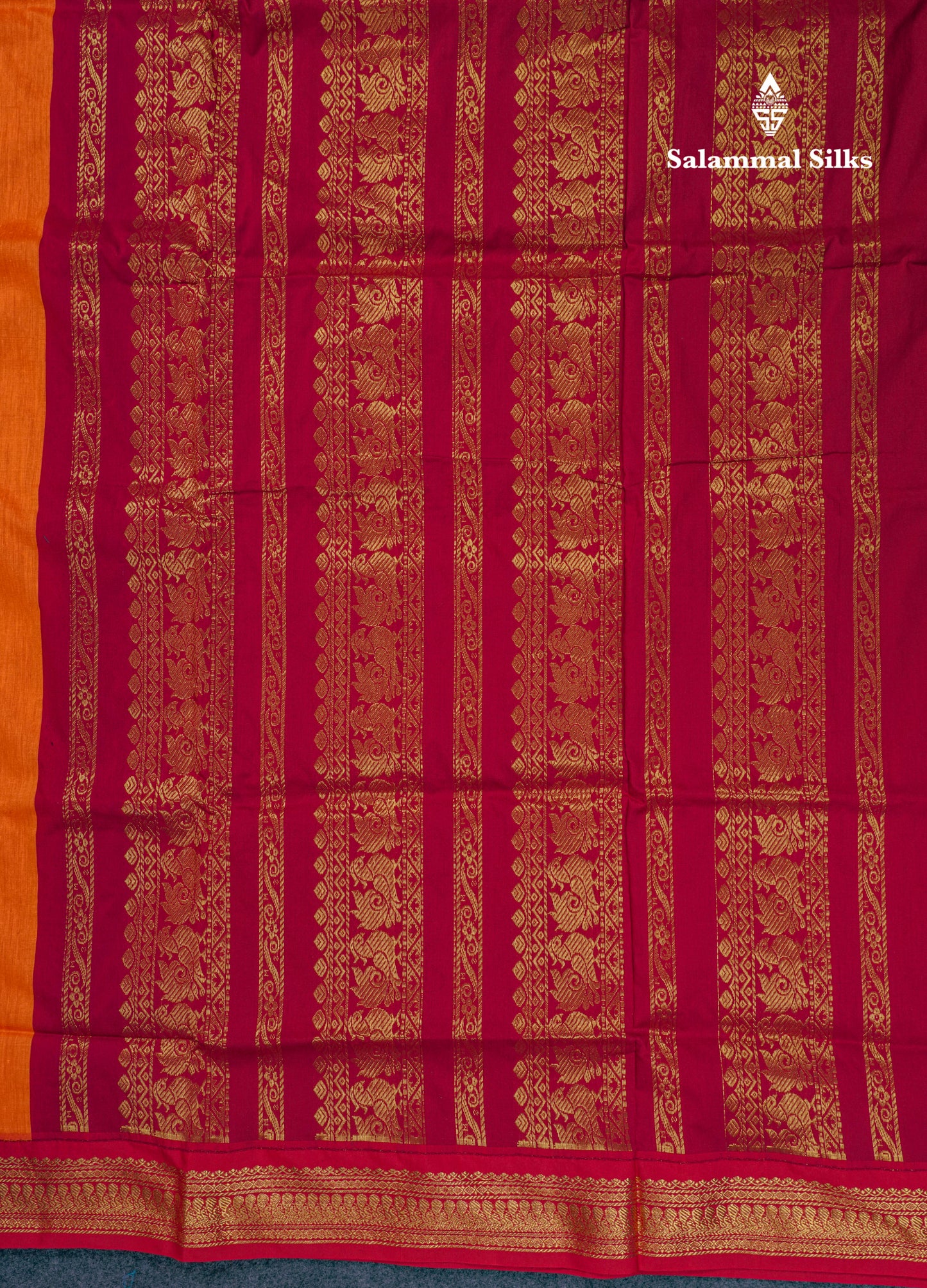 Beautiful Mango Yellow Kalyani Cotton Saree With Contrast Maroon Blouse