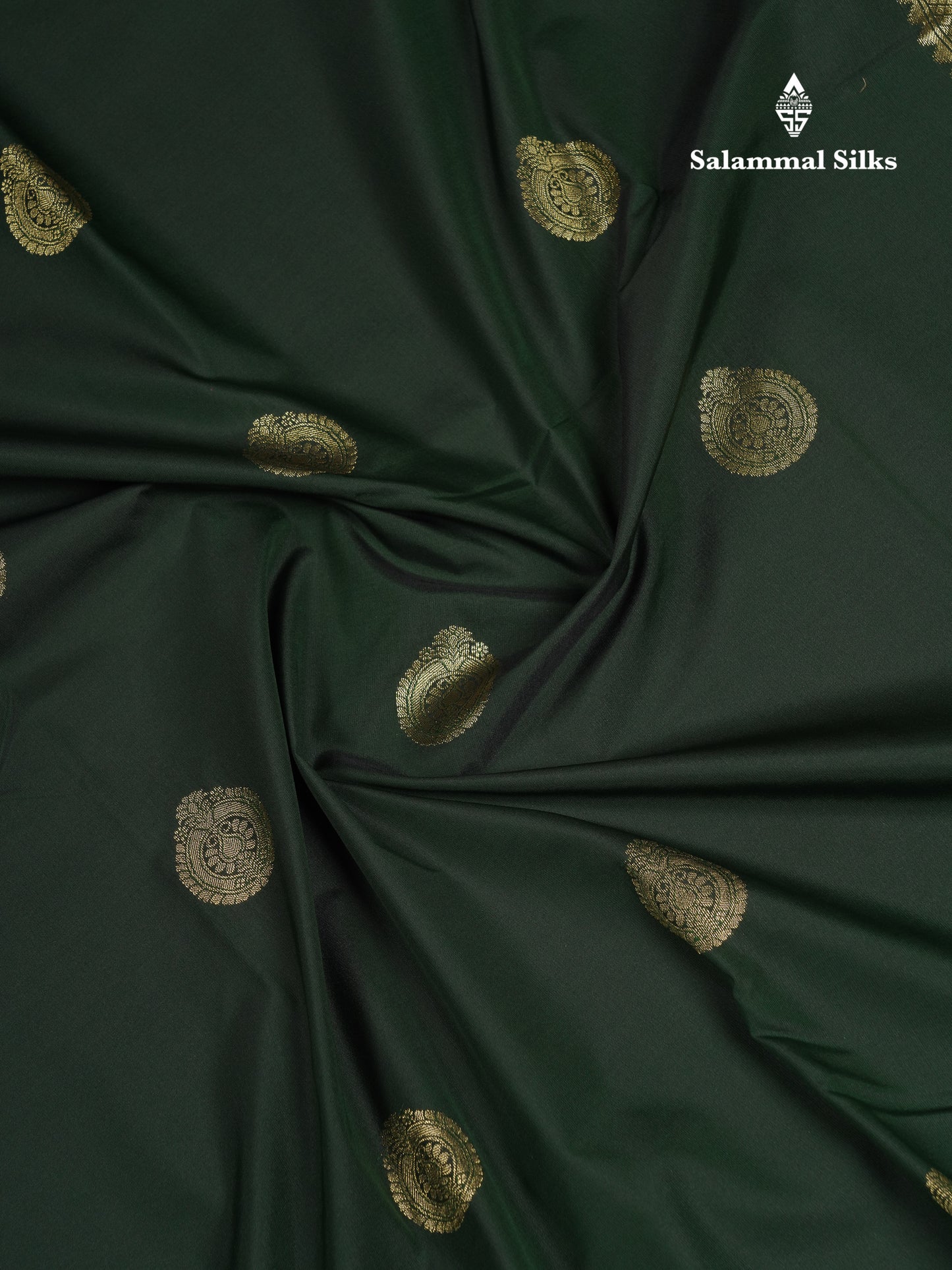 Beautiful Bottle Green Semi Silk Saree With Traditional Border