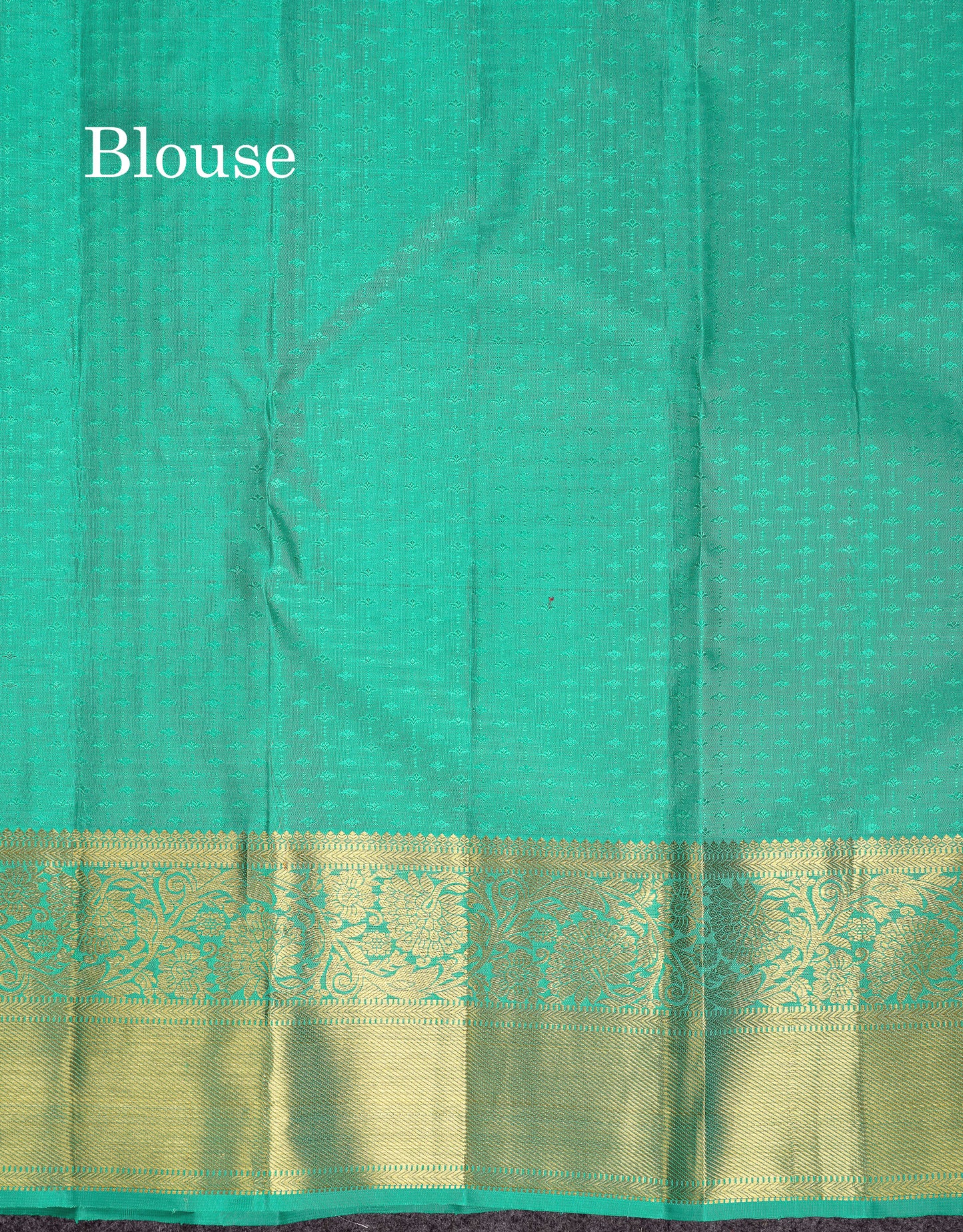 Beautiful Sapphire Green Bridal Pure Kanjivaram Silk Saree With Traditional Border