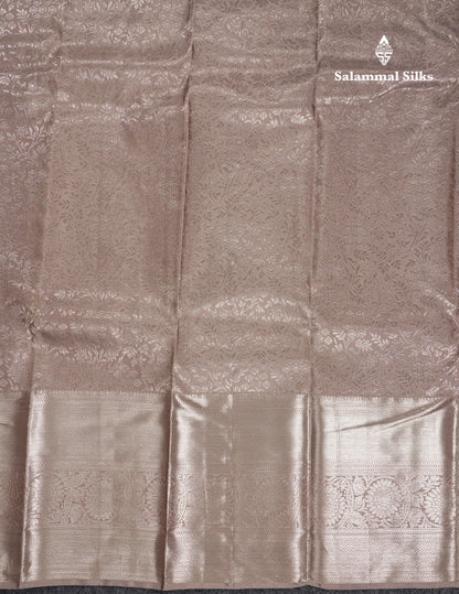 Beautiful Chocolate Bridal Pure Kanjivaram Silk Saree With Traditional Evening Morning Border