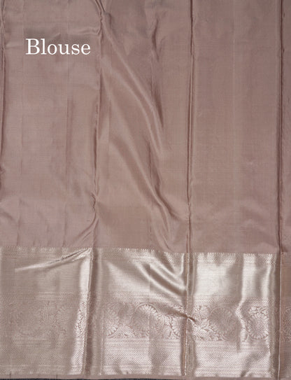 Beautiful Chocolate Bridal Pure Kanjivaram Silk Saree With Traditional Evening Morning Border