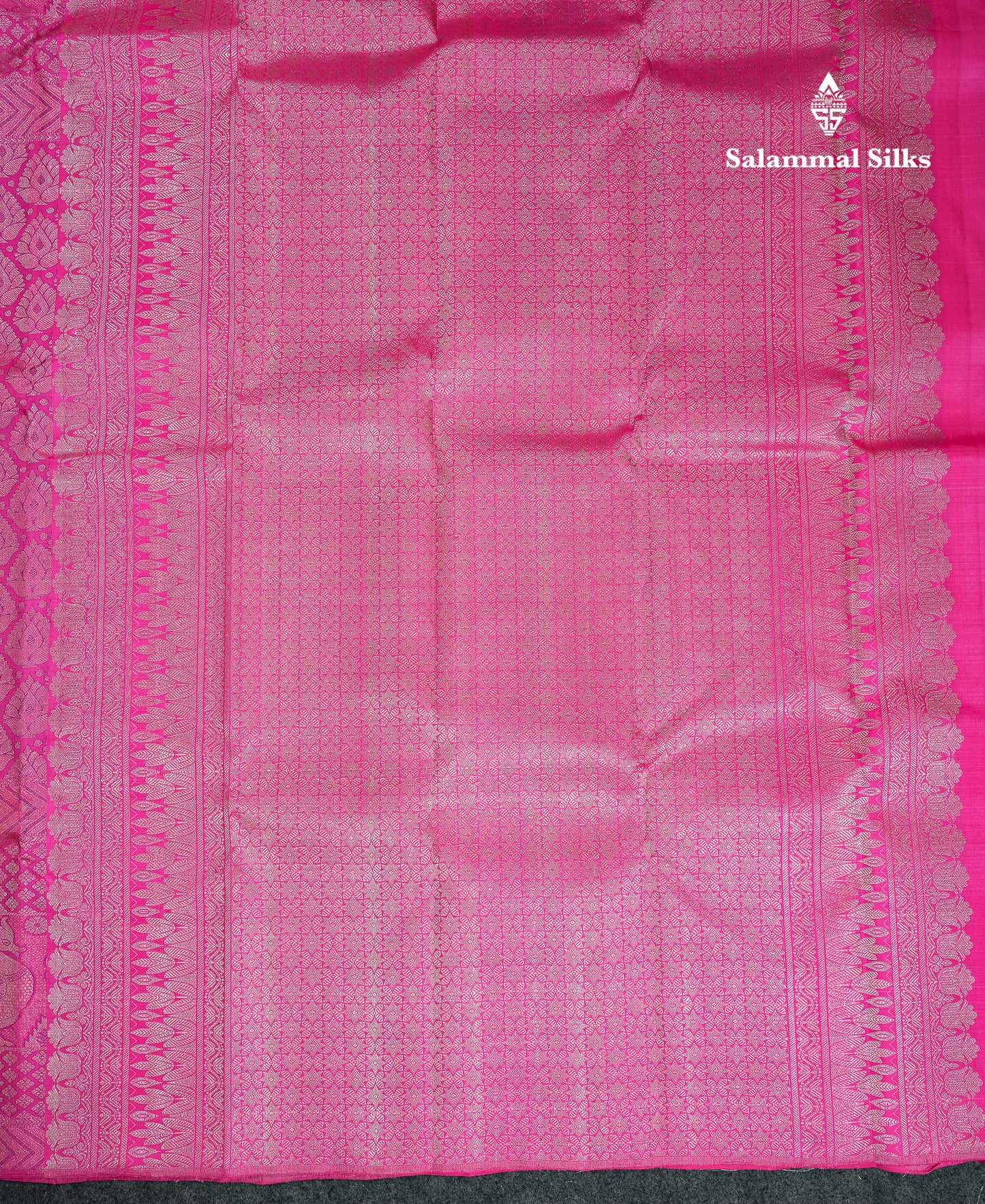 Beautiful Light Pink Bridal Pure Kanjivaram Silk Saree With Traditional Evening Morning Border