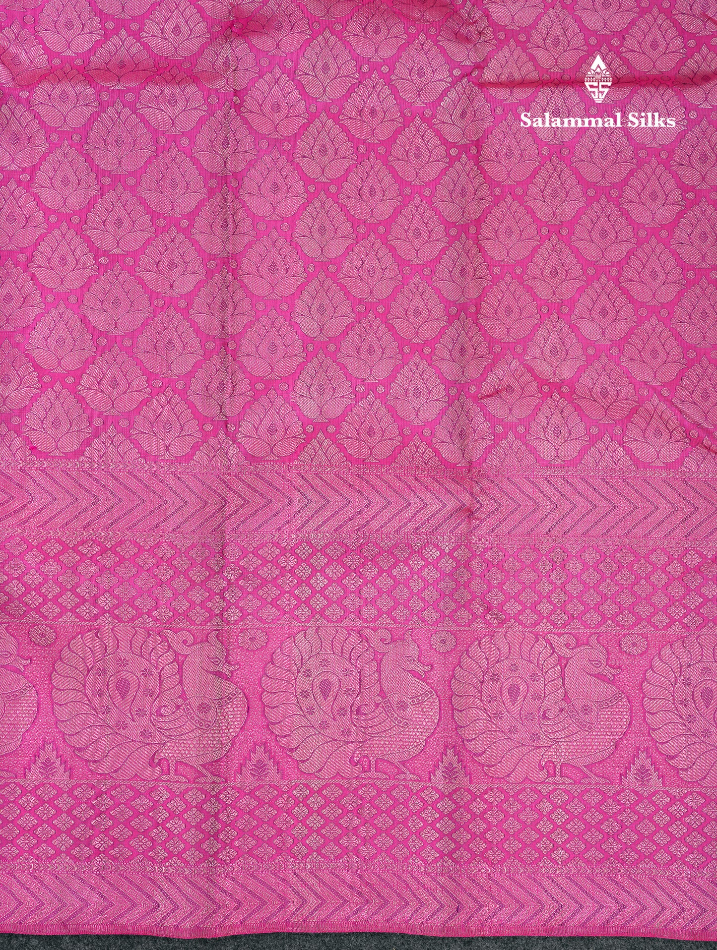 Beautiful Light Pink Bridal Pure Kanjivaram Silk Saree With Traditional Evening Morning Border