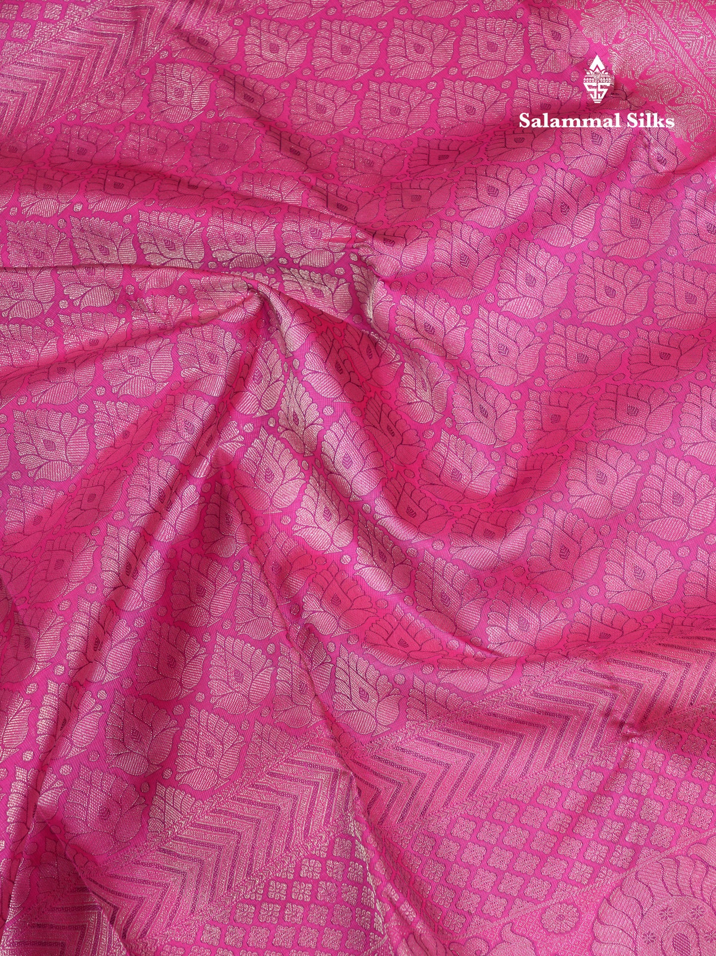 Beautiful Light Pink Bridal Pure Kanjivaram Silk Saree With Traditional Evening Morning Border