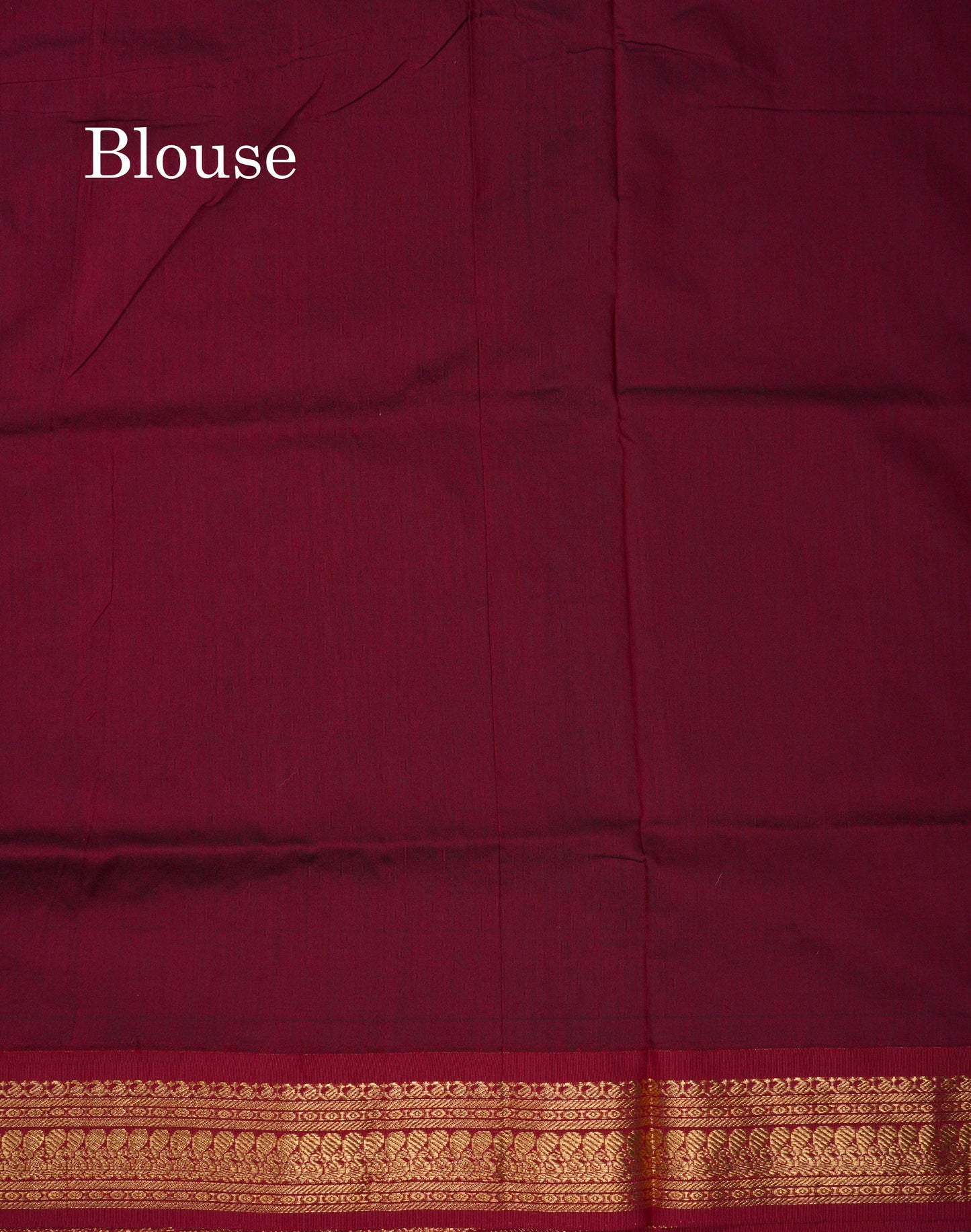 Beautiful Blue Kalyani Cotton Saree With Contrast Dark Maroon Blouse