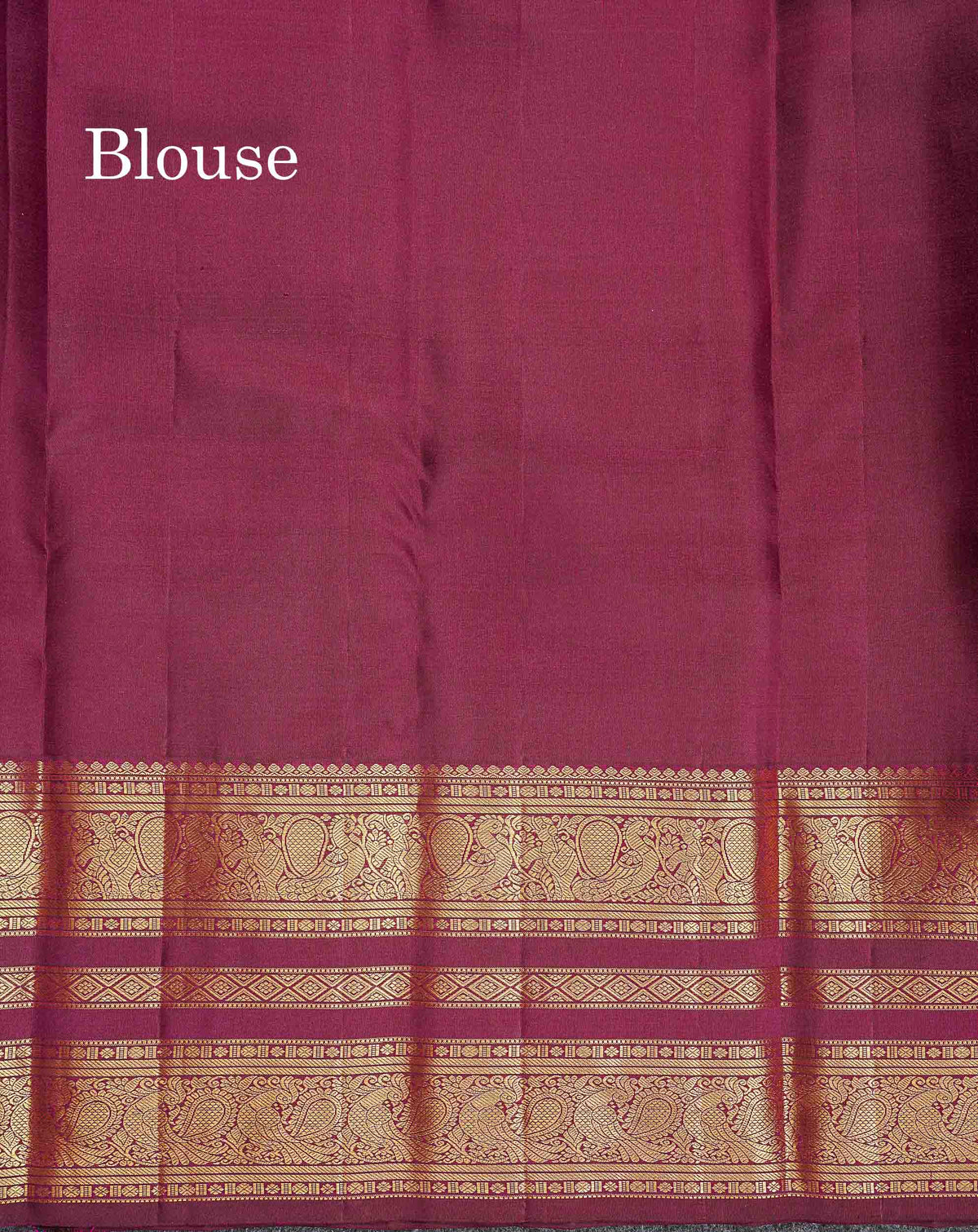Bridal Pure Kanjivaram Silk Saree - Wine Purple Colour Body With Traditional Border