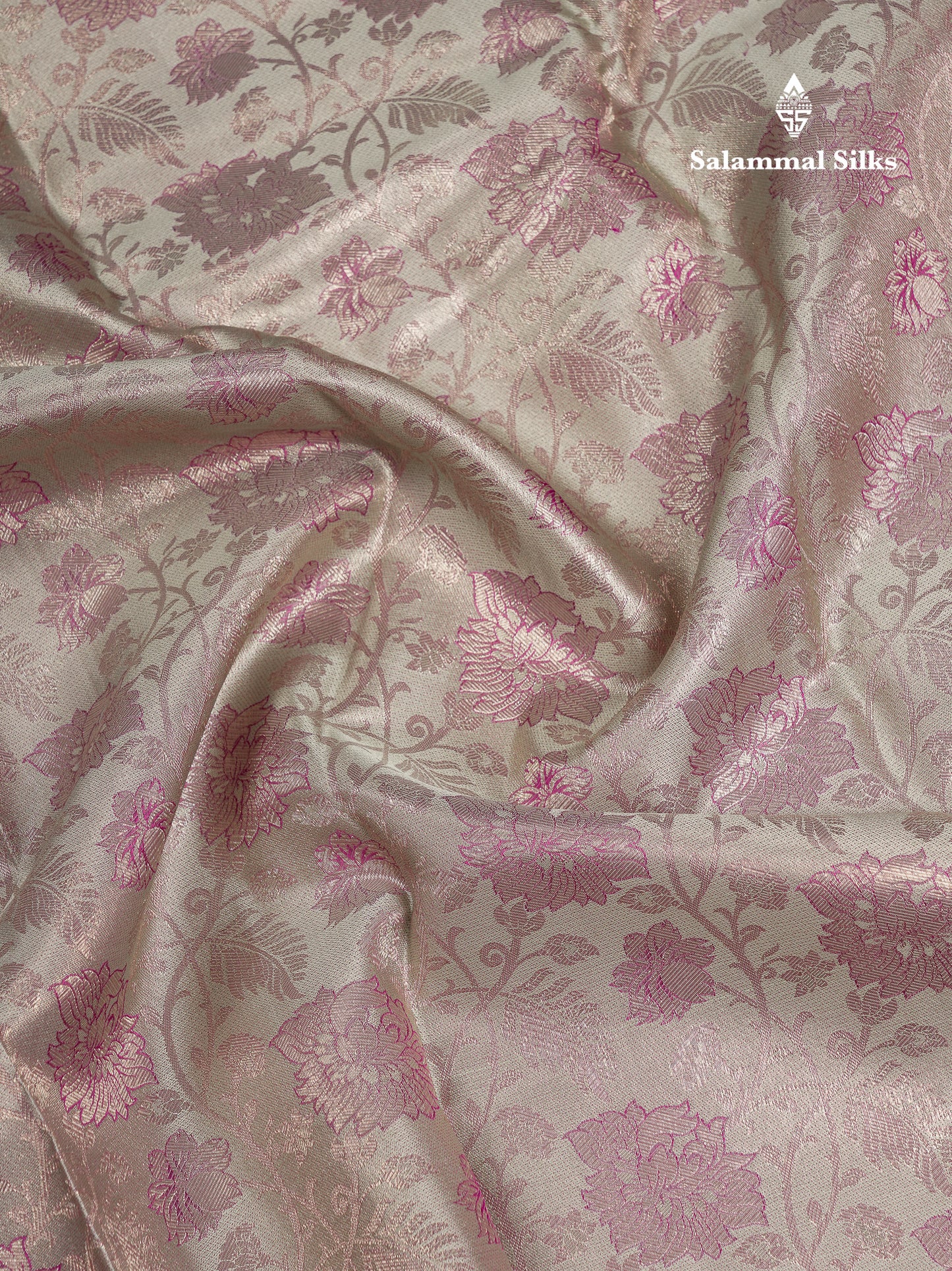 Beautiful Grey White Fancy Bridal Pure Kanjivaram Silk Saree With Contrast Pink Traditional Medium Border