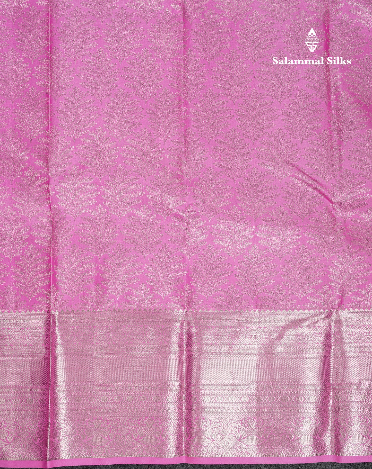 Beautiful Light Pink Bridal Pure Kanjivaram Silk Saree With Traditional Evening Morning Border