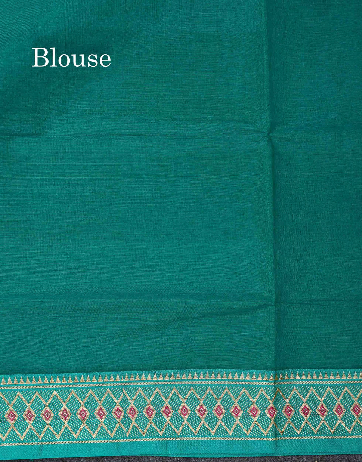 Beautiful Orange Plain Pure Cotton Saree With Traditional Border