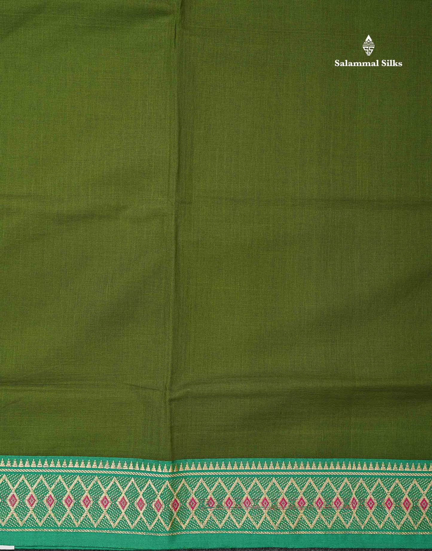 Beautiful Orange Plain Pure Cotton Saree With Traditional Border