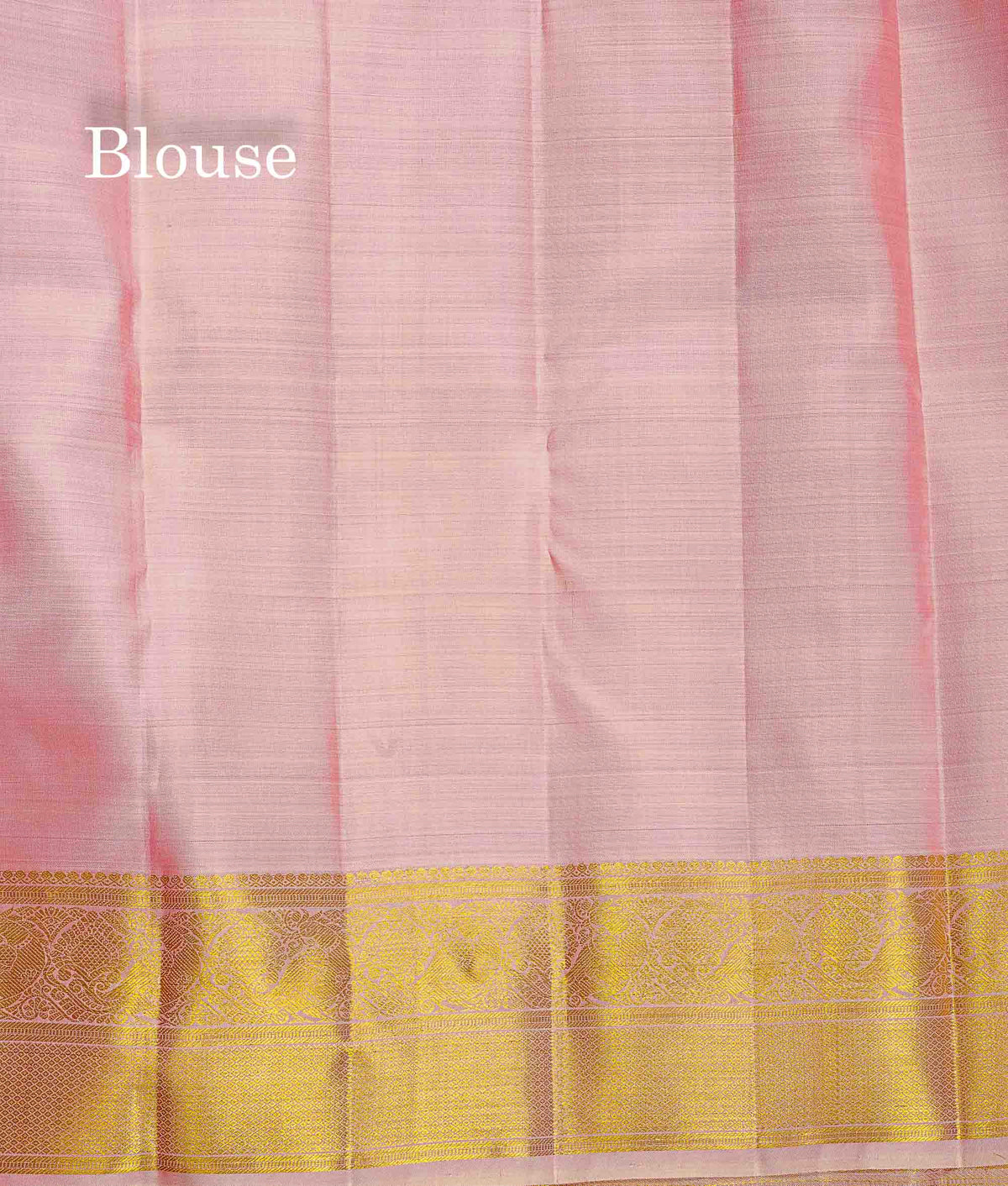 Pure Kanjivaram Silk Saree - Light Pink Colour Body Small Checks With Butta & Contrast Baby Pink Border