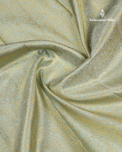 Beautiful Light Rexona Bridal Pure Kanjivaram Silk Saree With Contrast Redish Pink Traditional Evening Morning Border