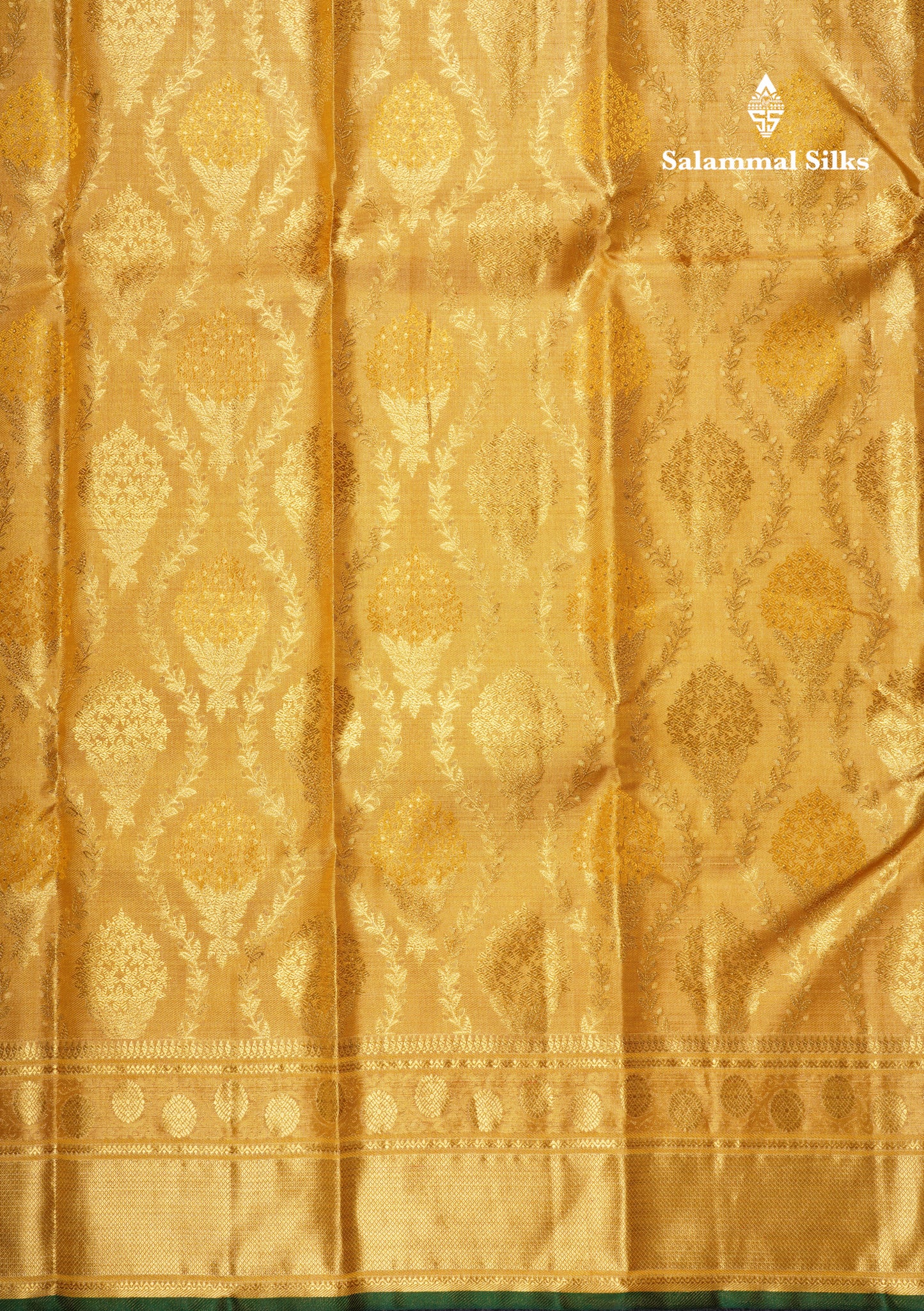 Kanjivaram Tomato Red Colour 2G Zari Pure Silk Saree With Gold Zari Border